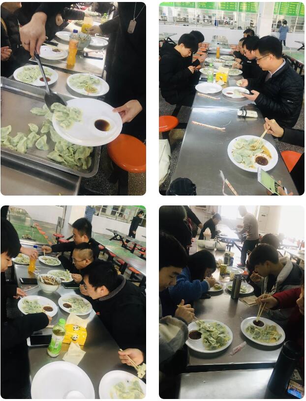 鄭州北大青鳥翔天信鴿學員冬至包餃子