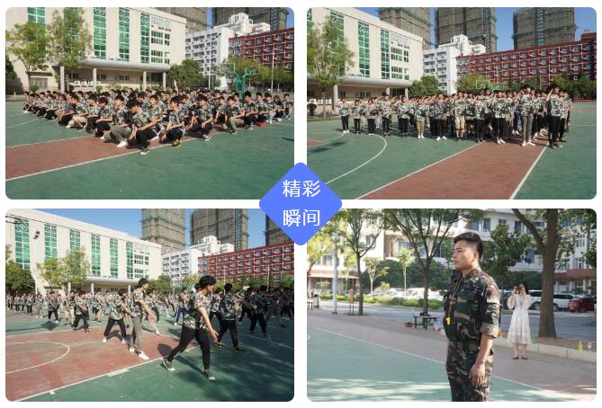 鄭州北大青鳥翔天信鴿軍訓(xùn)匯演書寫迷彩青春